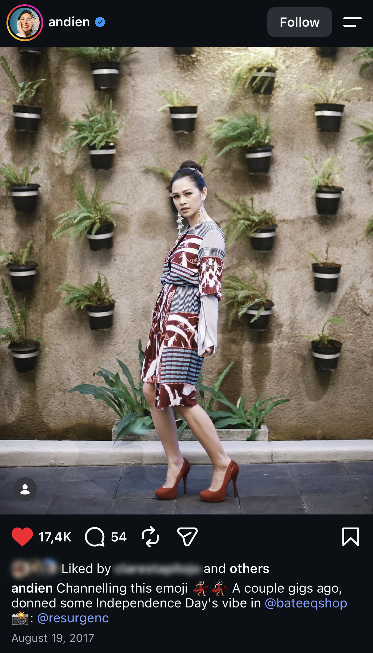 Public figure wearing Bateeq