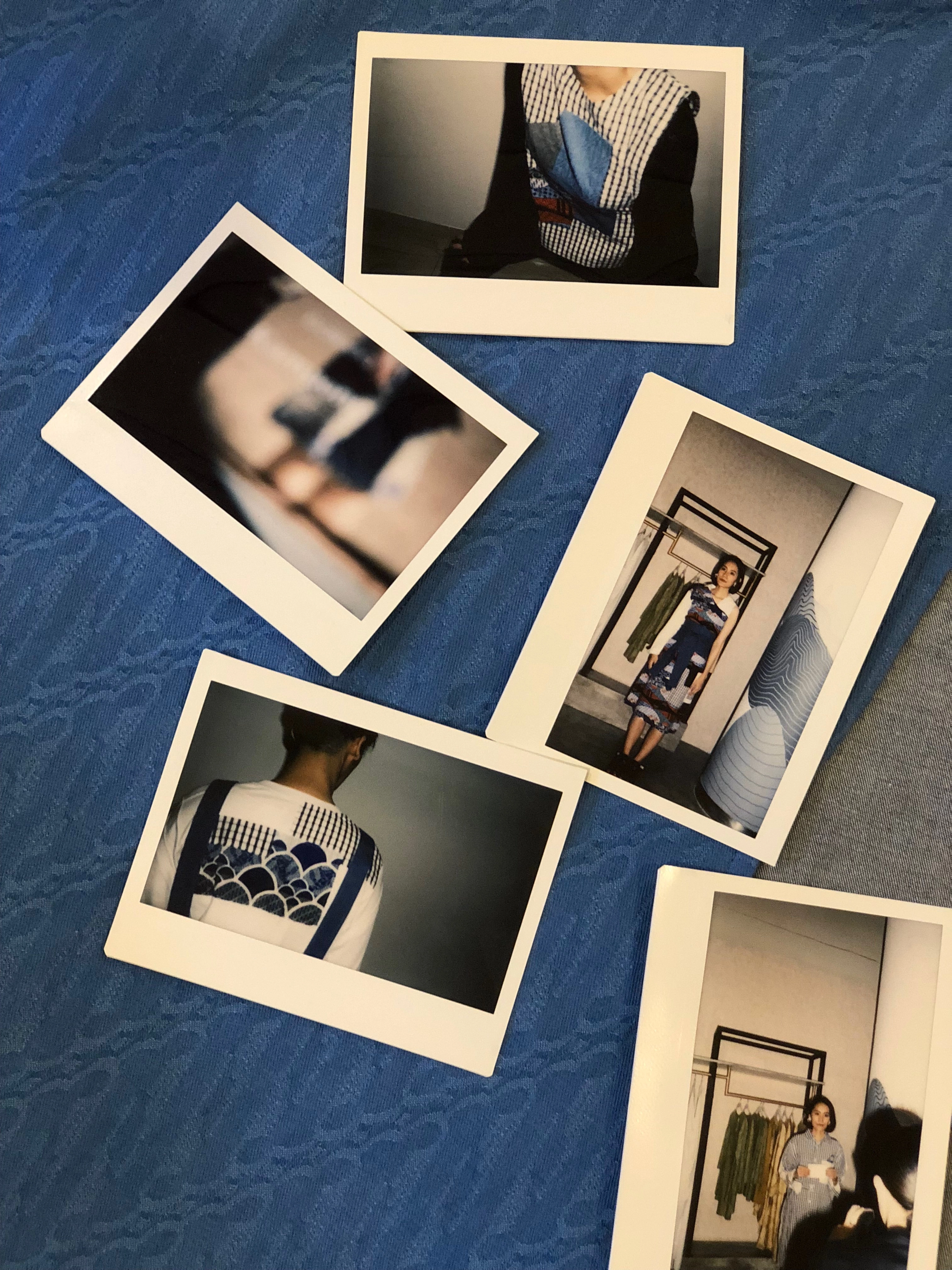 Instant photographs from the Bateeq design process