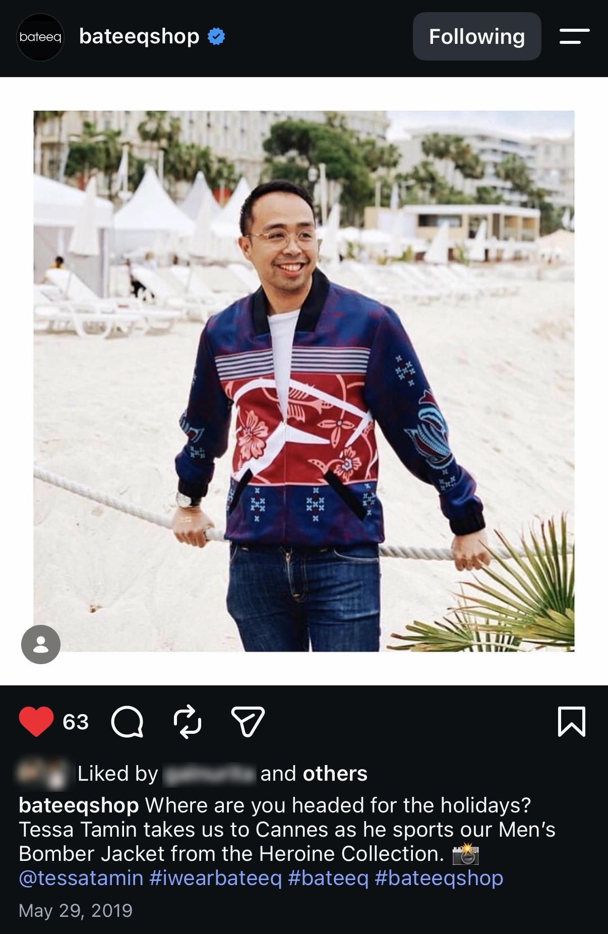 Bateeq appearing in user-generated social content