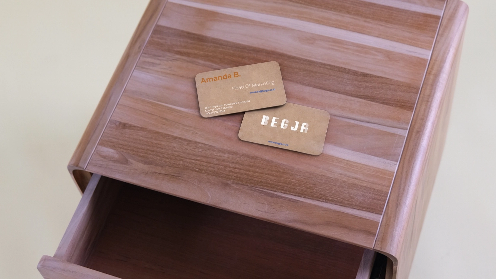 Begja name card mockup