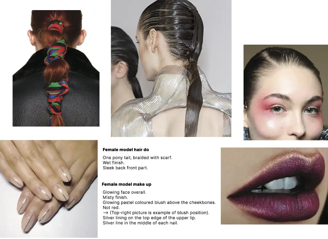 Padusan female model hair and makeup direction