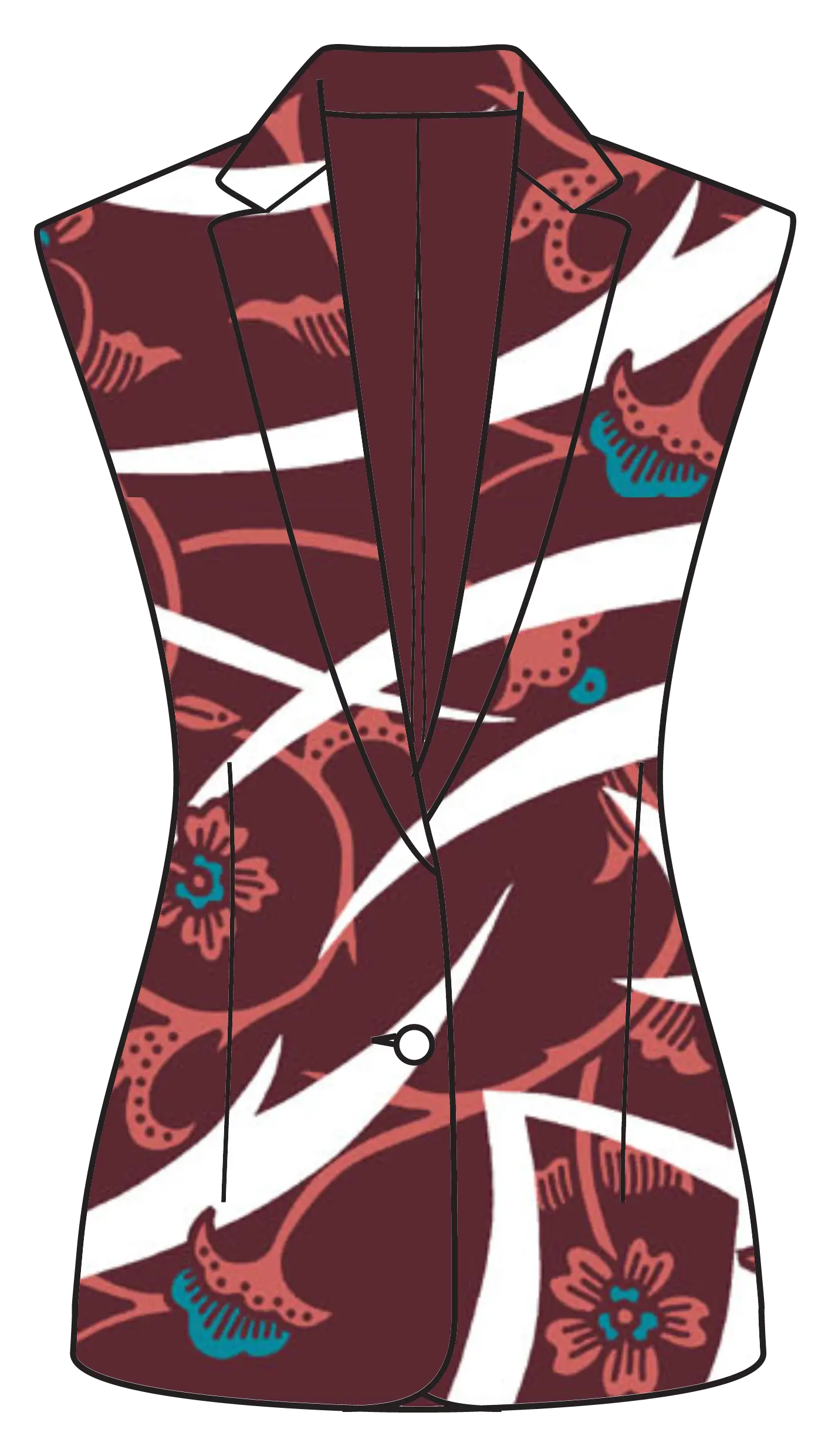 Heroïne sleeveless blazer design