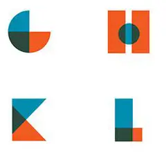 Duplex geometric alphabet by Christoph Ruppli